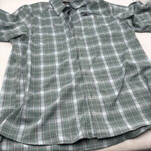 Wrangler Outdoor Men's Shirt Short Sleeve XL‎ Button Down Regular Fit Green